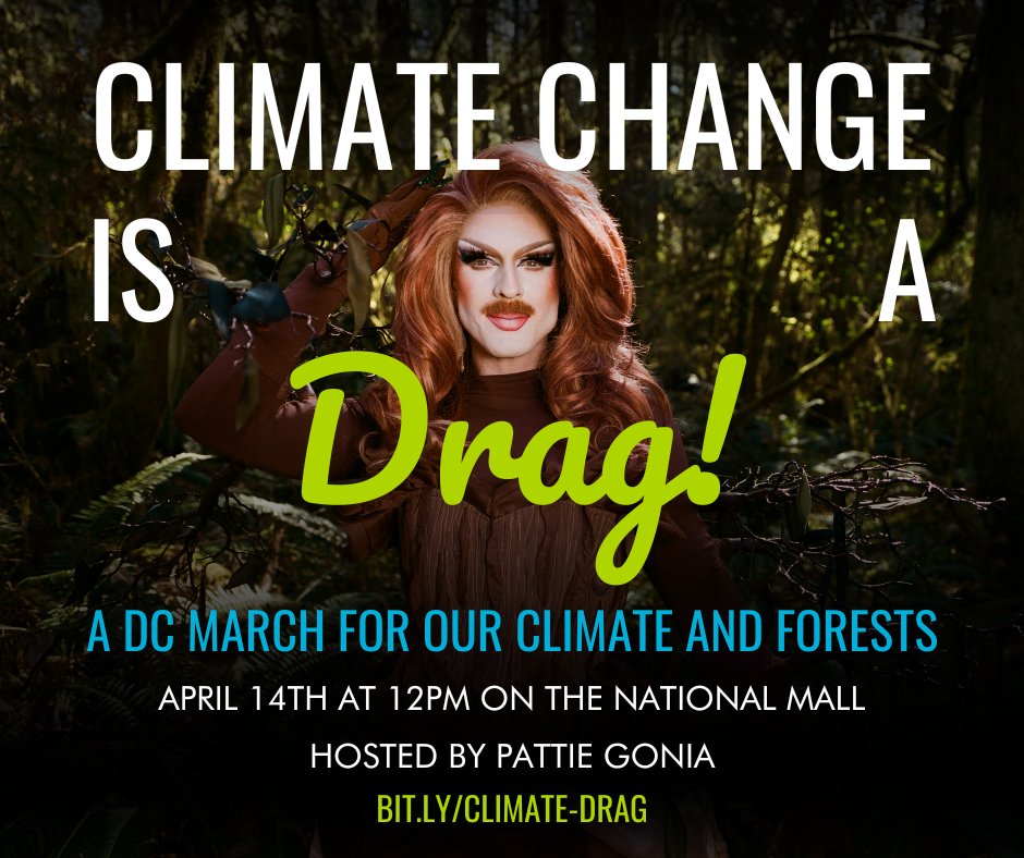 Join us this Sunday? @SierraClub @OregonWild & @Earthjustice will be out at Climate Change Is A 'Drag,' a rally for our climate and forests, hosted by @pattiegonia! See you Sunday at the Washington Monument? Let us know you're coming: act.sierraclub.org/events/details…