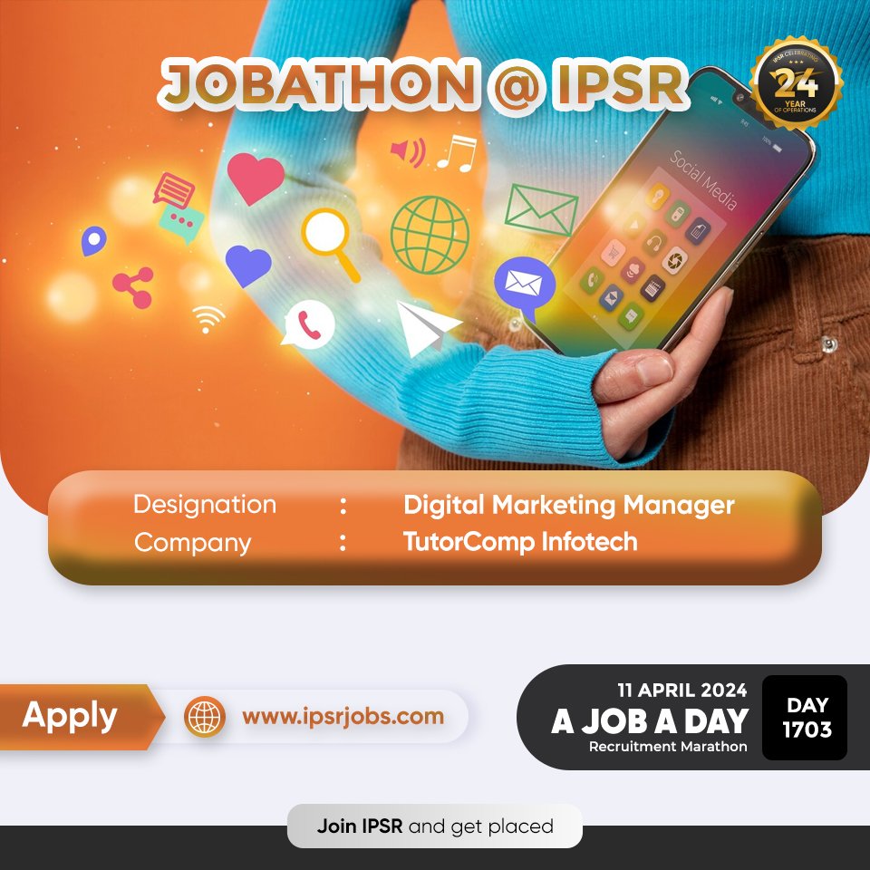 #JOBATHON Recruitment Marathon by ipsr solutions ltd Day 1703 Follow us @ipsr_solutions_ltd #ipsr #24yearsofipsr #careeropportunity #ltjobs #MNCJobs #techcelerating_careers #softwaredeveloper #softwarejobs