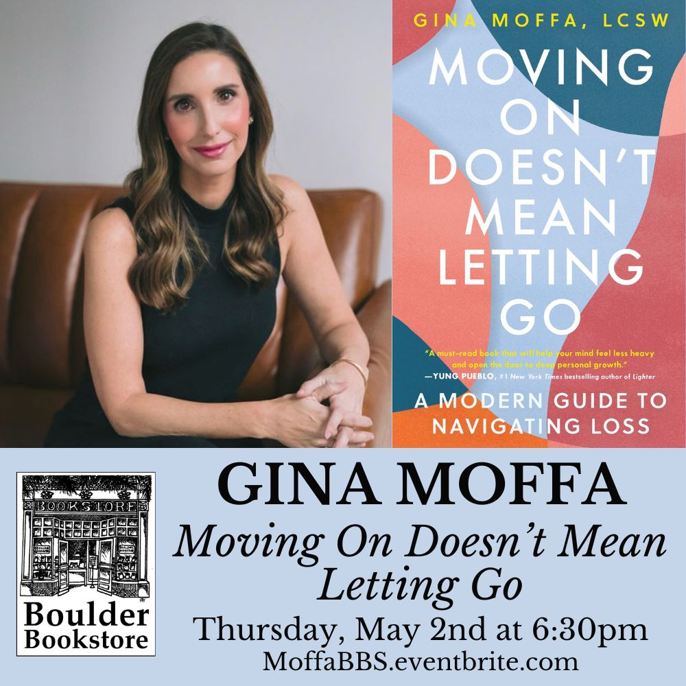 Join us next week when therapist Gina Moffa will be here to celebrate her new book, 'Moving On Doesn't Mean Letting Go: A Modern Guide to Navigating Loss' - get tickets to attend at MoffaBBS.eventbrite.com