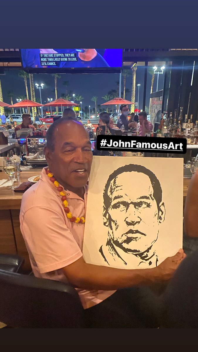 #OJSimpson loved my art. #JohnFamousArt