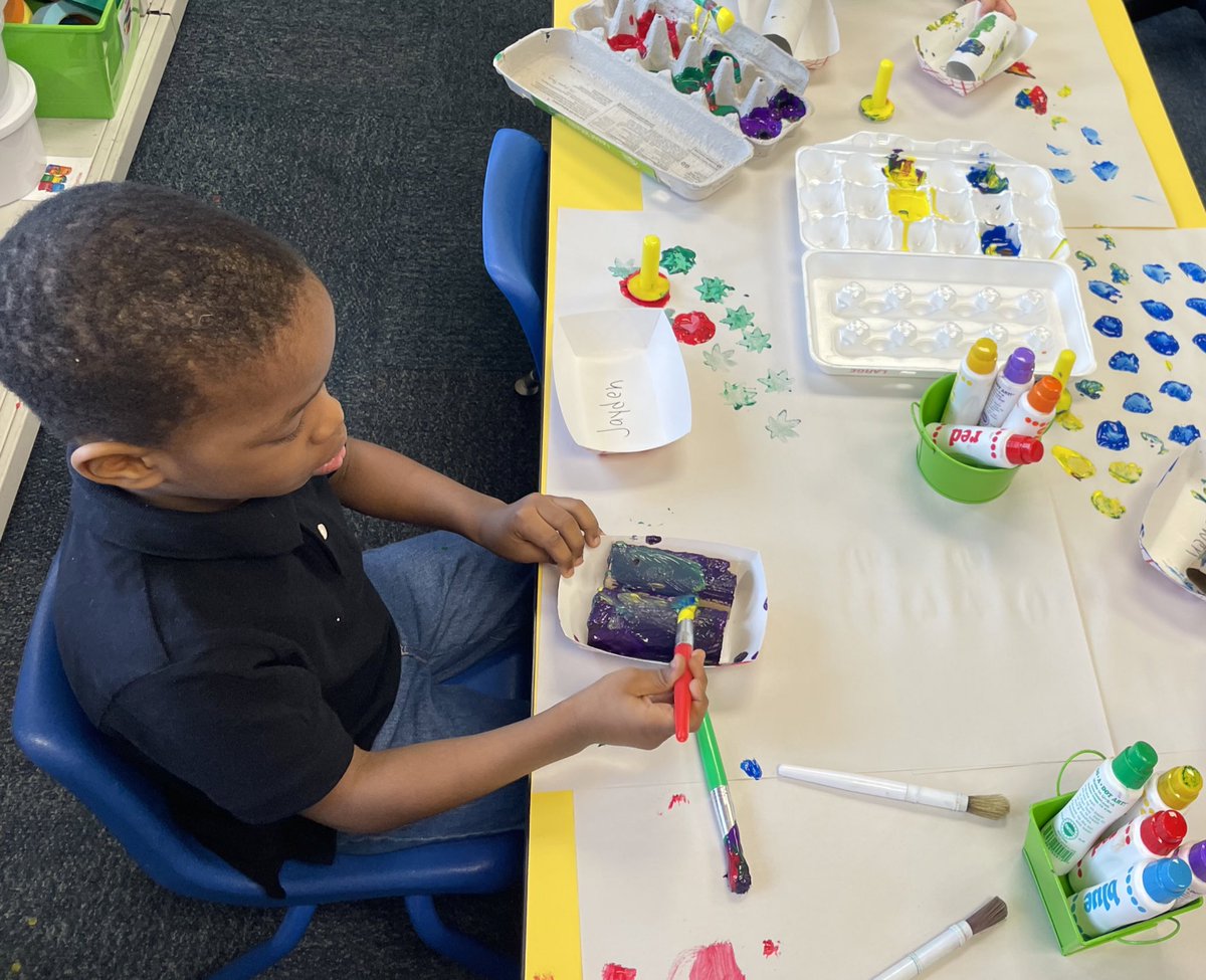 NAEYC Week of the Young Child has been filled with playing instruments in our classroom parade, eating healthy snacks (thanks to @Wegmans), working together to make a globe, and making binoculars out of recycled materials too.