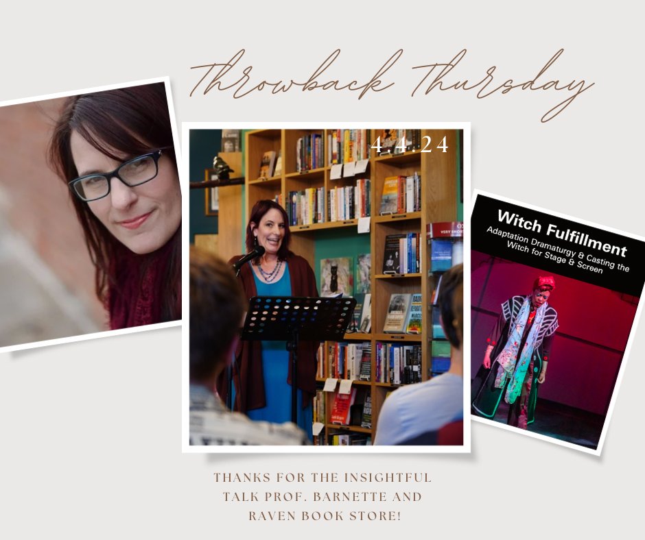 Prof. Jane Barnette recently authored Witch Fulfillment: Adaptation Dramaturgy and Casting the Witch for Stage and Screen (Routledge, 2024) and presented @ravenbookstore last week. #throwbackThursday Congrats again, Jane! ICYMI, follow this link: routledge.com/Witch-Fulfillm…