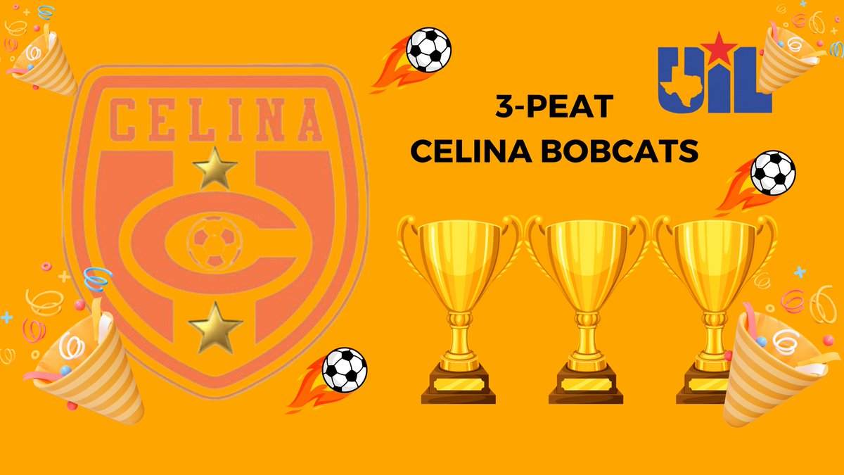 CONGRATS CELINA (@CelinaSoccer) ON YOUR 3RD STRAIGHT CLASS 4A STATE CHAMPIONSHIP🚨 1-0 F vs Boerne 42' Pritchard ⚽️ (Stifflemire) SO Gustafson 🛑 Bobcats are the 2nd girls team with a 3-peat (Plano West 00-01-02) - 3rd all time (Plano Boys 91-92-93) #txhssoccer #UILState