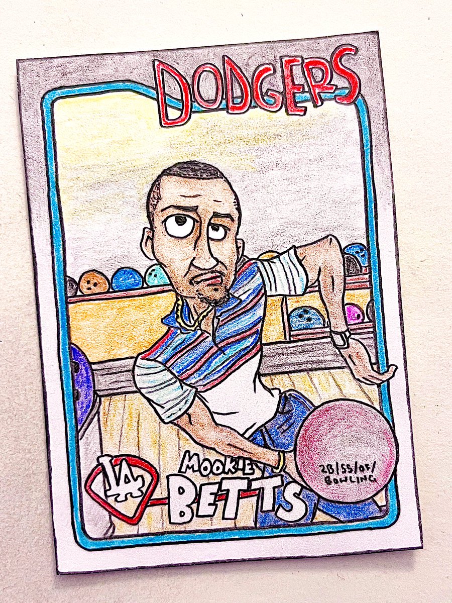 Mookie Betts, #Dodgers, 2024 Topps bowling variation