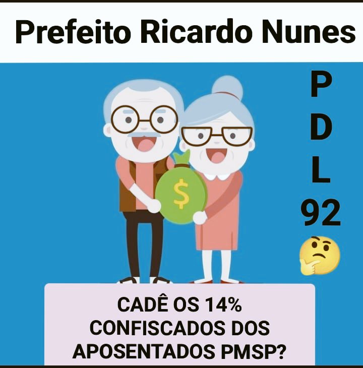 @parasamuel @LulaPTnosTrends @Dry_ie @MaluNogueiraPT @InesNasciment12 @robeuman @augustotomanov @Marcelusbraga7 @de_kelcilene @kmakatia @DilmaCristina65 'Prefeito Ricardo Nunes impõe desconto de 14% nas aposentadorias dos Aposentados da PMSP com salários acima do mínimo. Chega de Injustiça‼️ @ricardo_nunessp @camarasaopaulo @andresantosmsp @atilio_oficial @aurelio_nomura 👇 Barrem Confisco #ForaConfiscoRicardoNunes'