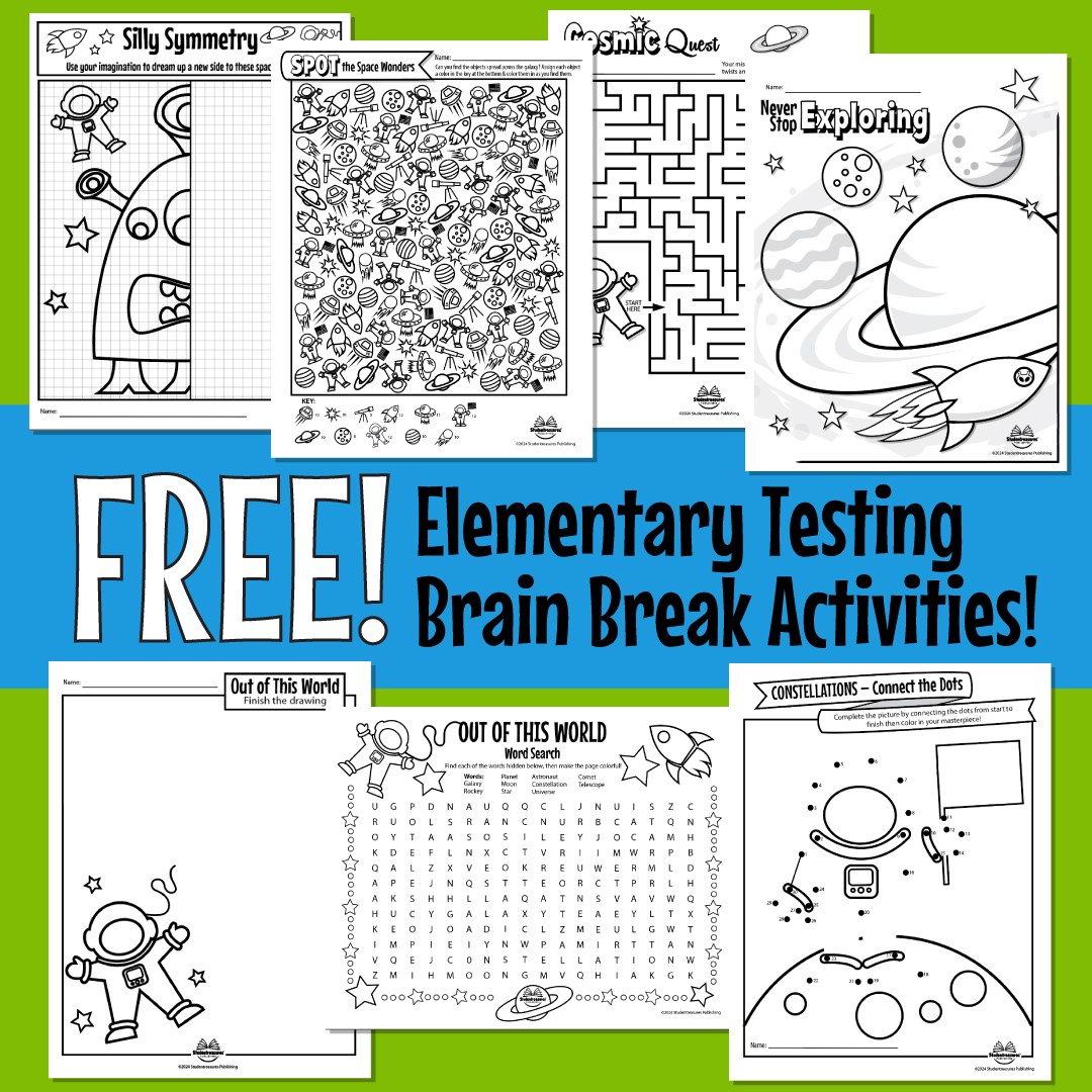 Let your students take a brain break with this FREE Bundle!✨ ⭐Drawing Activities ⭐Games ⭐Puzzles ⭐Coloring 🌟Grab This FREE Resource Today: ow.ly/pwft50ReAa7🌟