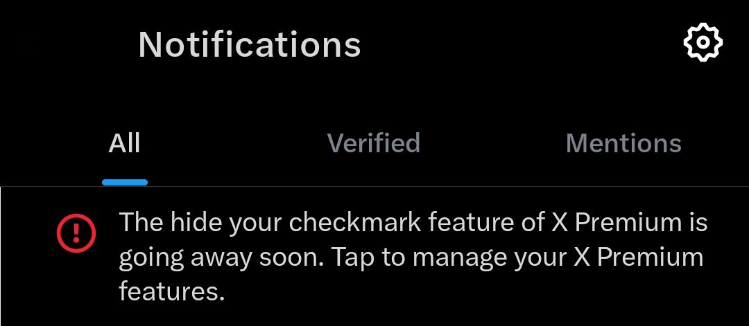 Twitter/X is removing the ability to hide the blue checkmark