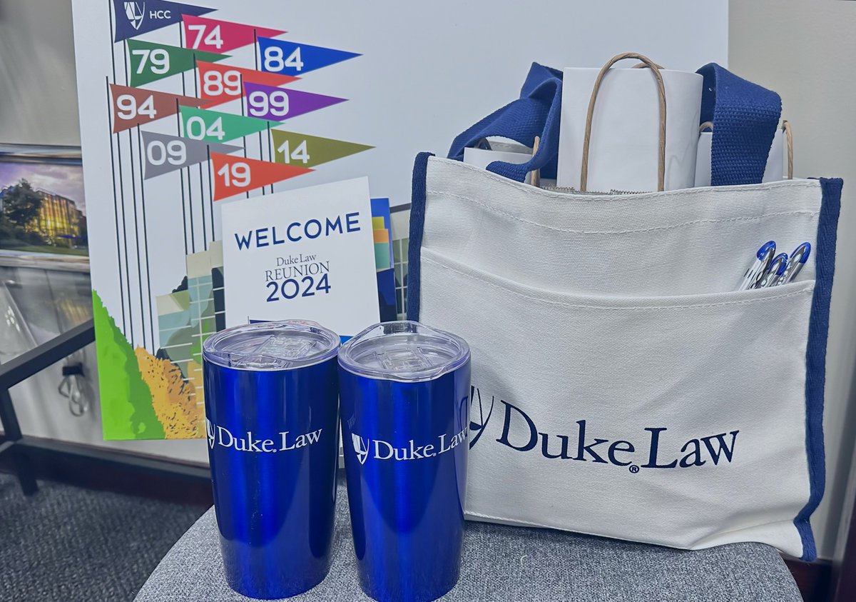 Less than 24 hours away 🕑 from the kick-off of this year’s #DukeLawReunion -- and we are READY! 🎉🥂💙⚖️ Safe travels to everyone and we can’t wait to see you back at Duke Law for a fun-filled weekend. View the Reunion schedule ➡️ law.duke.edu/alumni/reunion #foreverduke