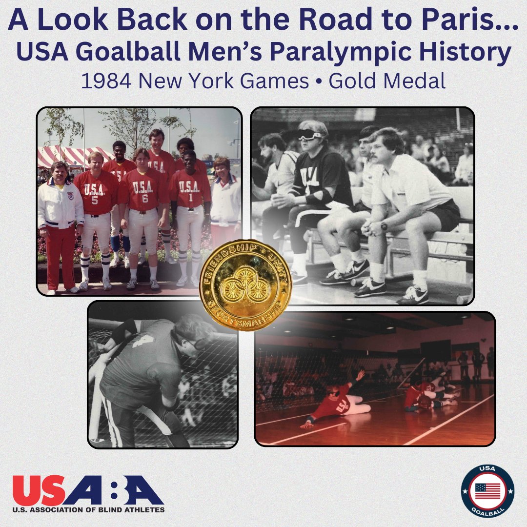 As the USA Goalball men's team journeys on the Road to Paris, we're taking a peek in the rearview mirror at past @Paralympics where the U.S. men's team reached the podium. This week we reflect on the '84 Games where they won their first and only gold medal usaba.org/a-look-back-on…