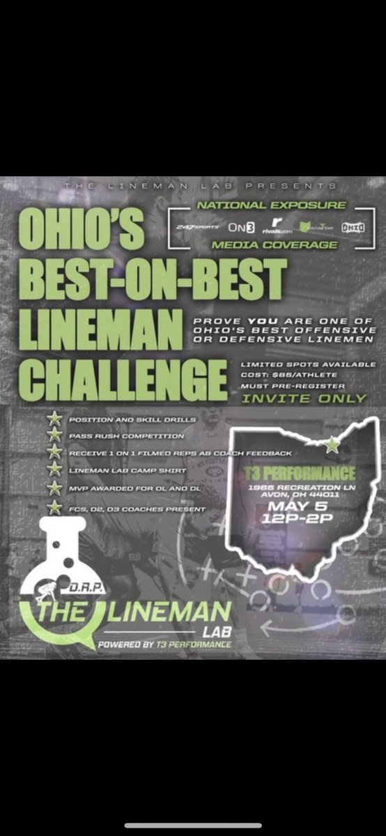 Patrick Fellenstein (@patrickf_1) on Twitter photo Grateful to receive an invitation to Ohio’s best on best linemen showcase! Can’t wait to show out my abilities!
<a href="/CoachChad_T3/">Coach Chad</a> <a href="/DaleRodick/">Dale Rodick II</a> <a href="/CoachTThome/">Tom Thome Jr</a> <a href="/PrepRedzoneOH/">Prep Redzone Ohio</a> <a href="/Mark__Porter/">ScoutingOhio.com - 247 Sports - Bucknuts</a> Grateful to receive an invitation to Ohio’s best on best linemen showcase! Can’t wait to show out my abilities!
<a href="/CoachChad_T3/">Coach Chad</a> <a href="/DaleRodick/">Dale Rodick II</a> <a href="/CoachTThome/">Tom Thome Jr</a> <a href="/PrepRedzoneOH/">Prep Redzone Ohio</a> <a href="/Mark__Porter/">ScoutingOhio.com - 247 Sports - Bucknuts</a>