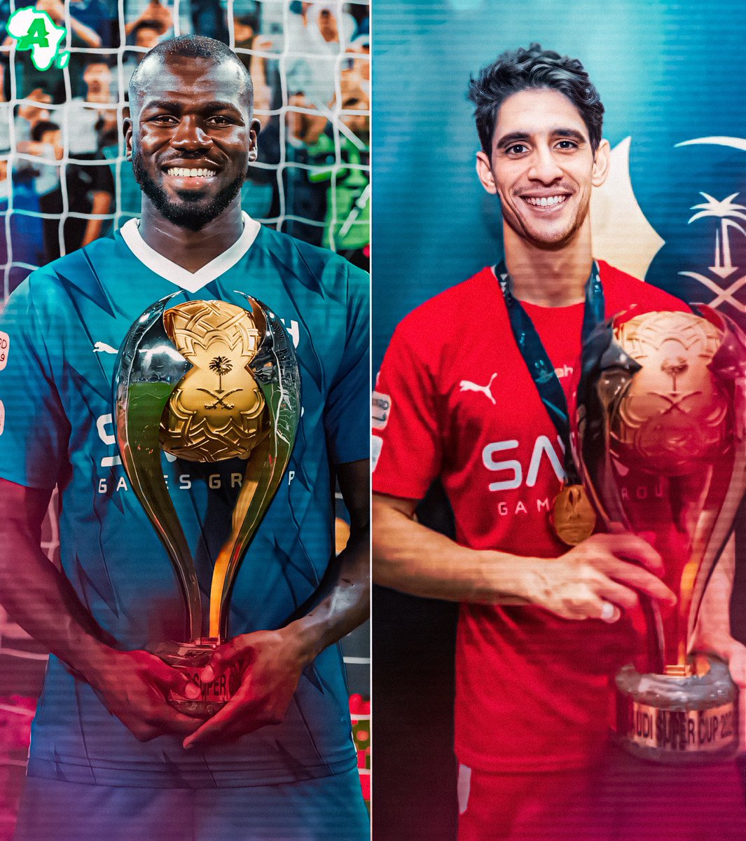 🚨 Yassine Bono et Kalidou Koulibaly remportent la Supercoupe d’Arabie Saoudite ! 🇸🇦🏆 ▫️34 victoires consécutives. 🇲🇦🇸🇳🤯