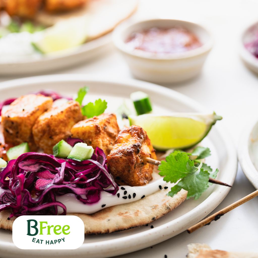 Looking for delicious globally inspired dish that’s also celiac safe? This gluten-free Tandoori Paneer and Naan recipe from BFree brings a new flavour and cultural vibe to your dinner table. Get the recipe celiac.ca/bfree-new-prod… #glutenfree #BFree #ccaceliac #findtreatcure