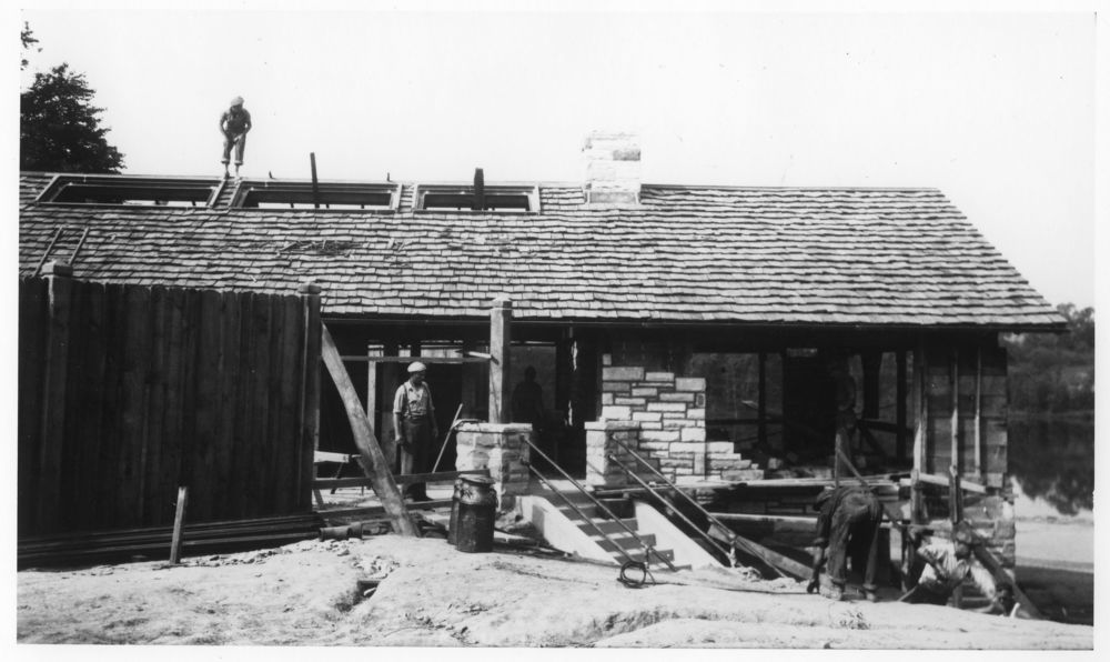 #TBT: Yesterday in 1936, construction began on the Kendall Lake Shelter by the Civilian Conservation Corps men, under the guidance of Akron Metropolitan Parks and Harold Wagner. We owe them so much for the legacy they gave us. NPS Photo