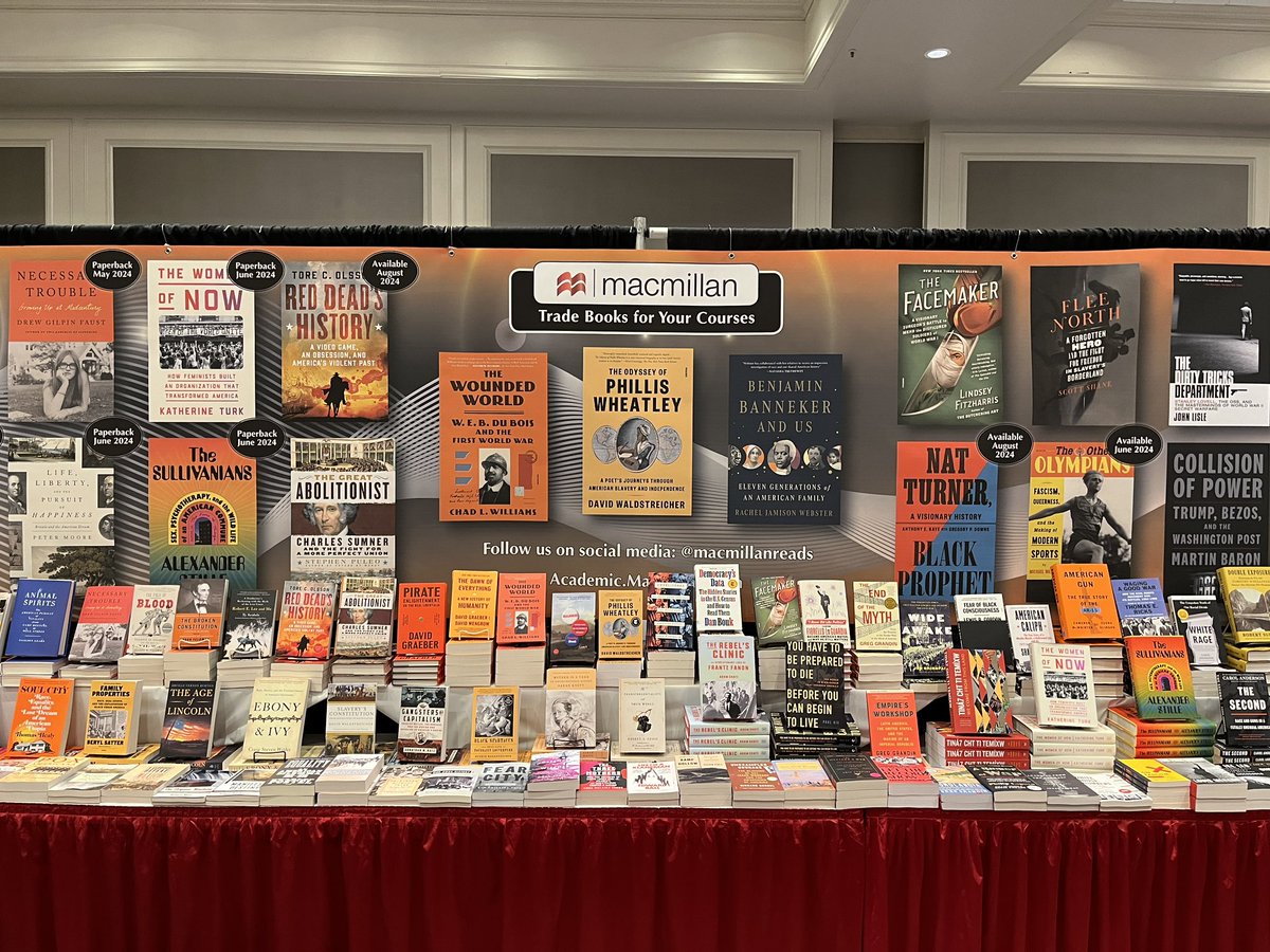 We’re thrilled to be in New Orleans for #OAH24! Stop by the Macmillan booth (200) to check out our selection of books for your courses!