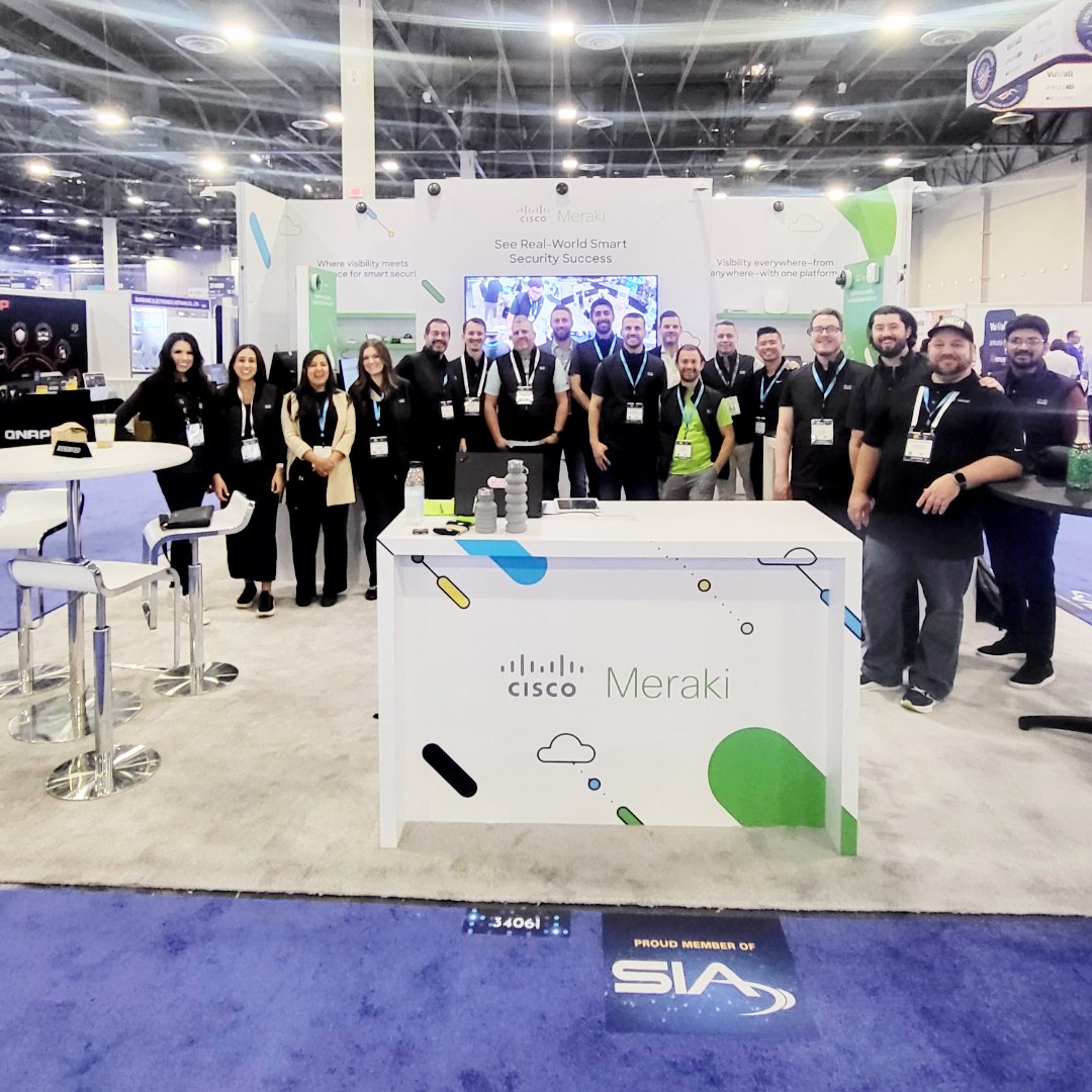 It's day 2️⃣ at ISC West! Come experience cloud-managed security—smart cameras, environmental sensors, switches, Wi-Fi access points, and more—all in one connected platform that provides actionable analytics. Get more deets 🔽 cs.co/6017wUeYU #CiscoMeraki