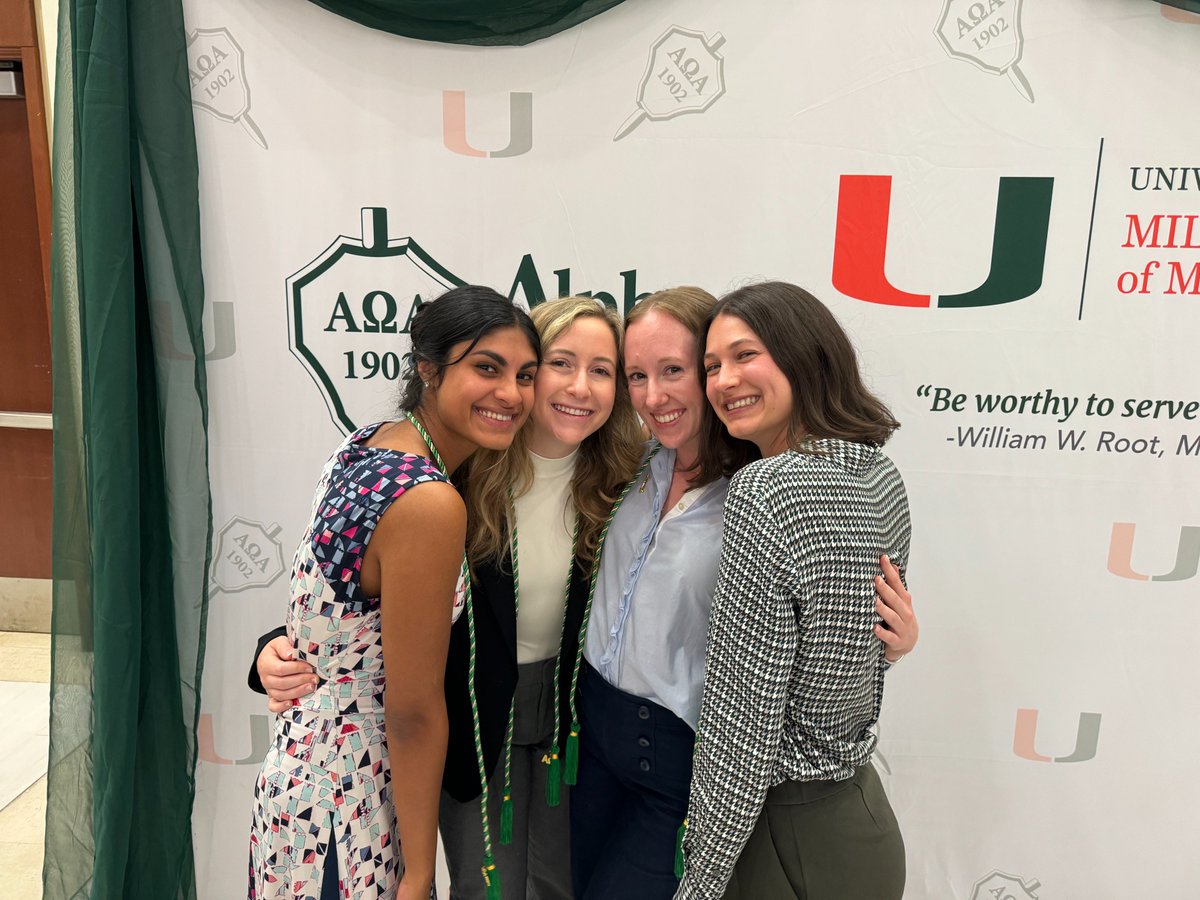 MathildeHainaut's tweet photo. Honored and thankful to have been inducted into the Alpha Omega Alpha Medical Honor Society by @umiamimedicine last week, alongside amazing friends and faculty!
@AOA_society https://t.co/EcJMP4VXWy