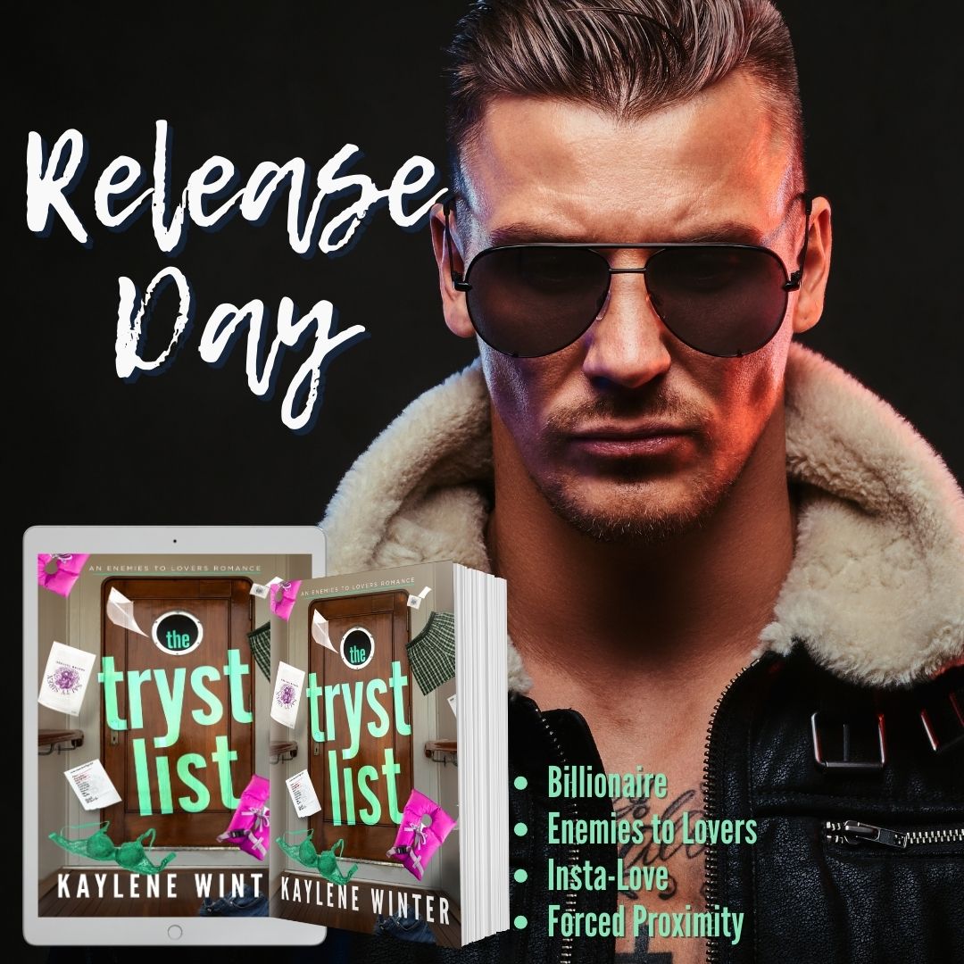 RELEASE DAY!!!! Get The Tryst List now! mybook.to/TheTrystList

#TheTrystList #KayleneWinter #JordanAndPeter #SpicyStandalones #LTZworld #SpicyRomance #StandaloneNovel #BillionaireLove #EnemiesToLovers #InstaLoveAffair #ForcedProximityHeat #SecondChanceRomance #SizzlingChemistry