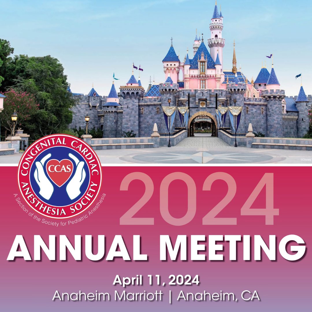 WORKSHOP SESSION
WORKSHOP: Regional Anesthesia for Cardiac Surgery
Time: 3:15 PM - 5:15 PM PDT
Location: Orange County, Ballroom 3
www2.ccasociety.org/meetings/2024a…
#CCAS24 #PedsAnes24