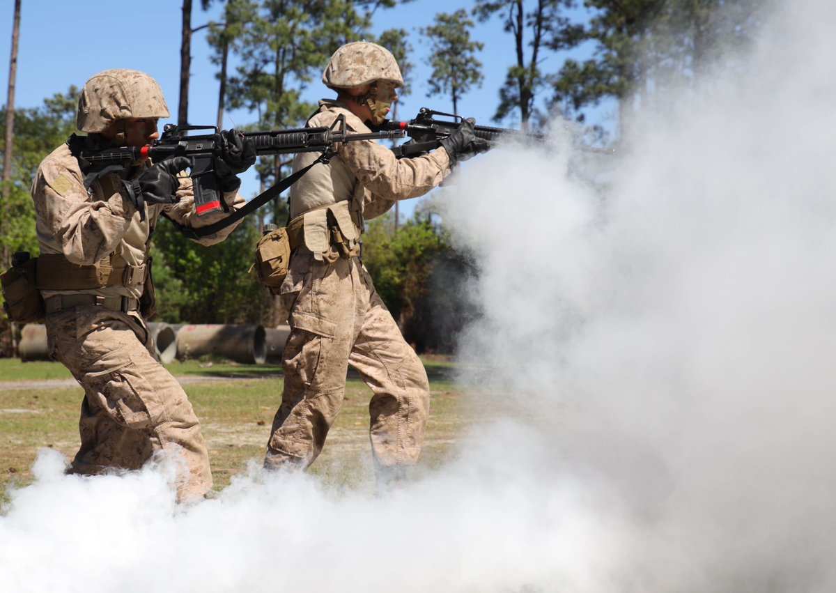 Knees, weak hand, prone! Recruits with Delta Co, 1st RTBN, complete the Day Movement Course during Basic Warrior Training on MCRDPI, April 4, 2024. BWT is a one week-long training event that teaches recruits the basics of combat survival and rifle maneuvers.