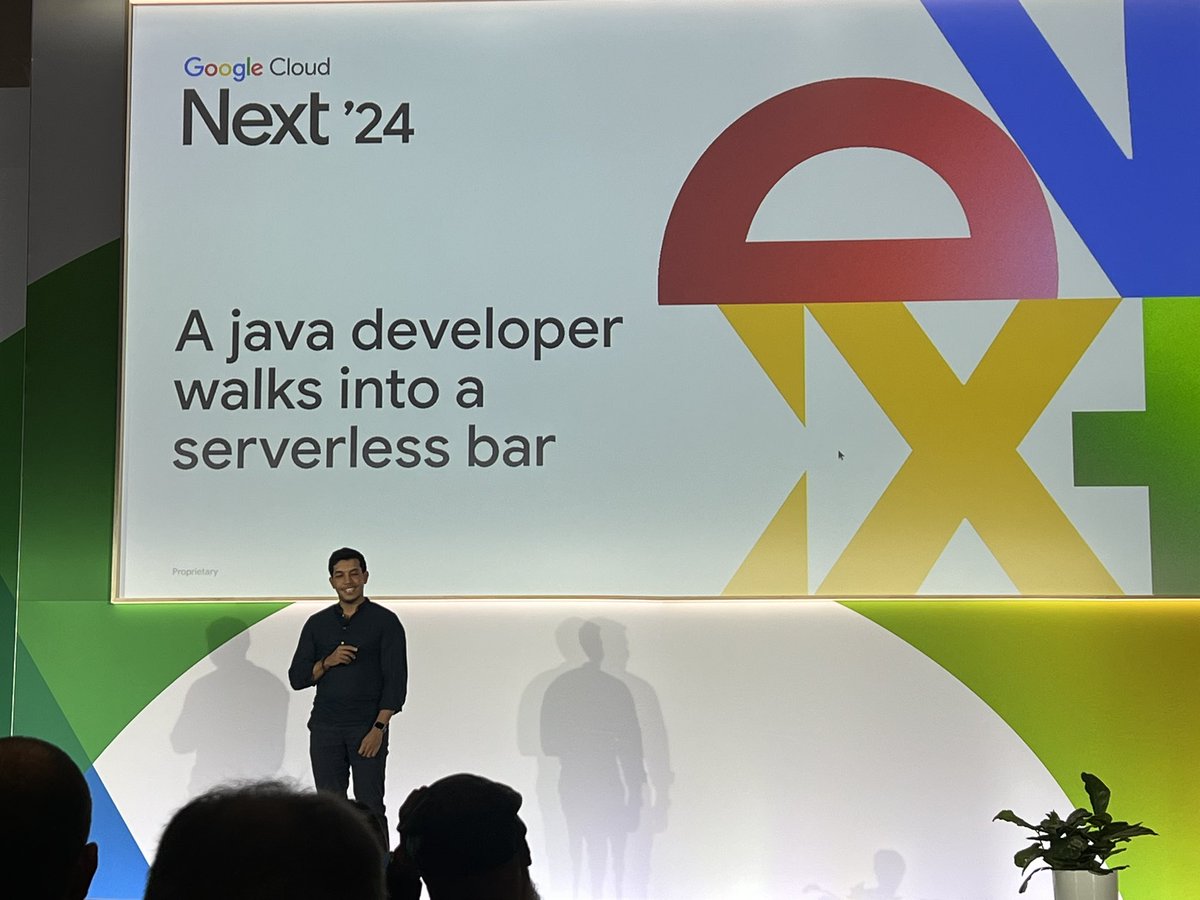 @laytoun on stage at #GoogleCloudNext 🔥🔥to talk about 'a Java developer walks into a Serverless bar'

@googlecloud @GoogleCloudTech @GoogleDevExpert