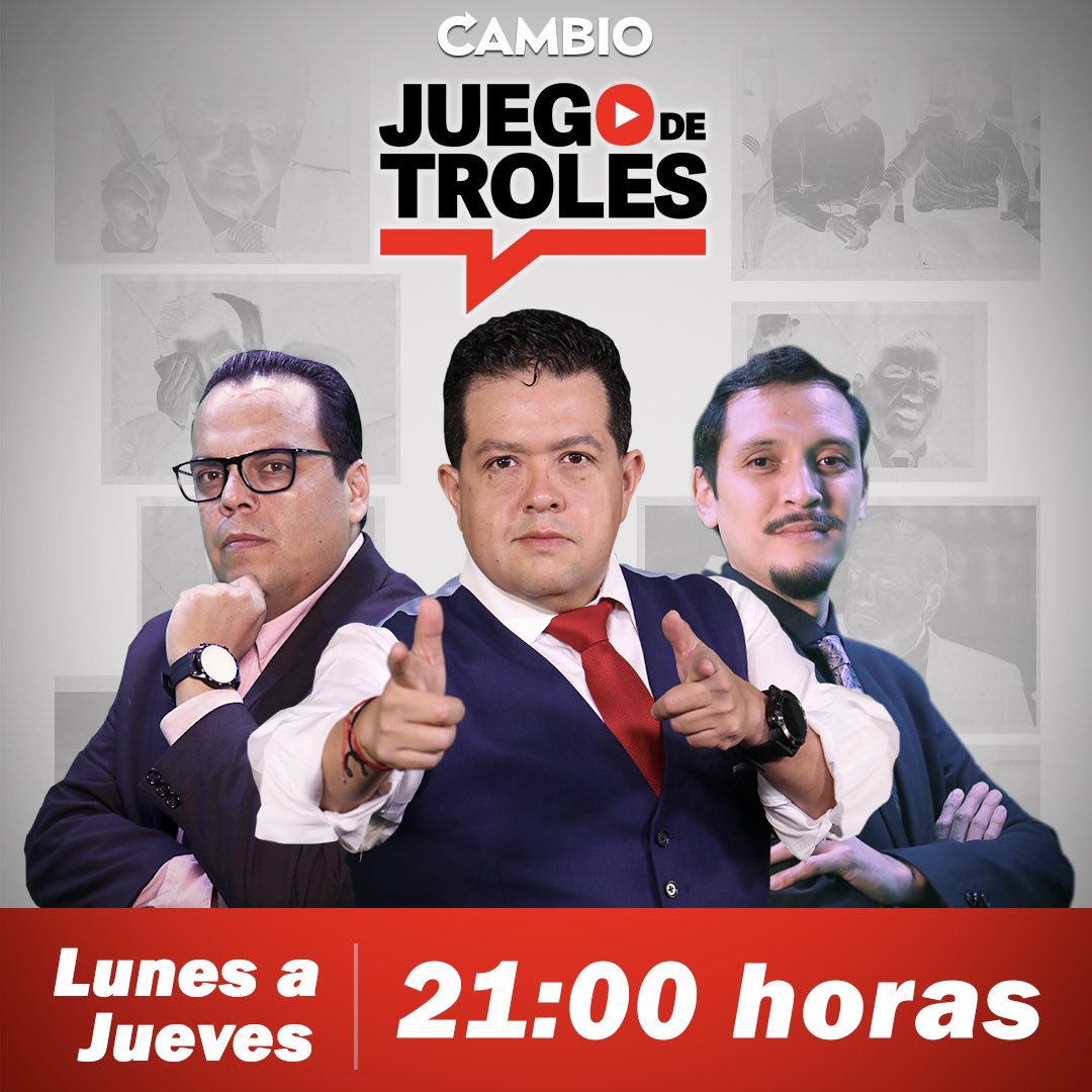 🔴 ¡Hoy es día de #JuegoDeTroles! Esta noche no te pierdas el programa a las 21:00 horas por nuestras plataformas digitales con @Nigromanterueda, @HectorHugo_Cruz y @luis_ggarnica