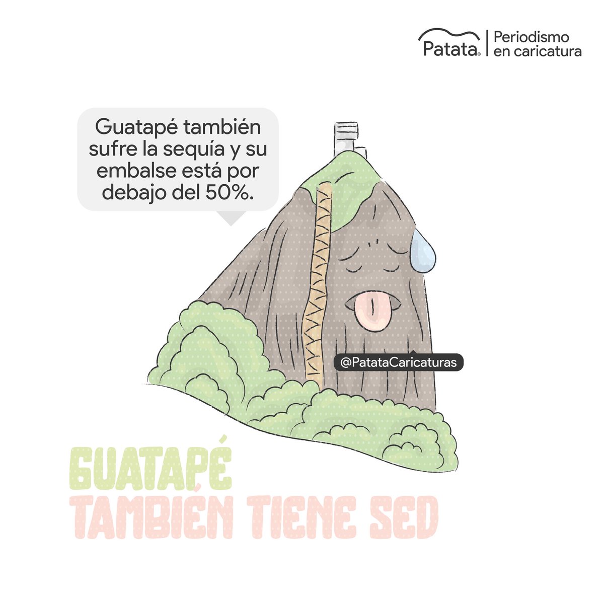 💧⛰️ Guatapé también sufre la sequía. 
🧵