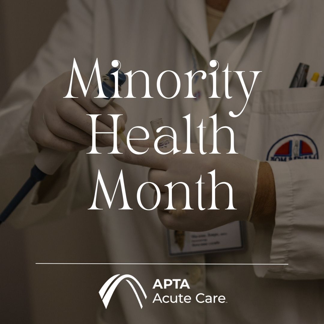 Did you know that April is Minority Health Month? PTJ: Physical Therapy & Rehabilitation Journal offers access to cutting-edge research exploring the connections among minority health, health disparities, and the physical therapy community. For examples of what PTJ has to offer f