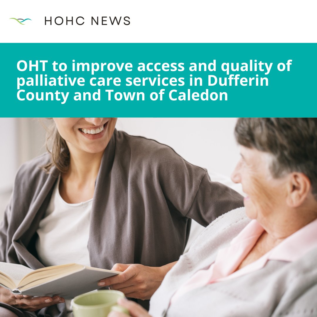 A new #OHT collaboration with @BethellHospice and our Palliative Care Working Group will enhance services for families and friends in @DufferinCounty and @TownOfCaledon by supporting the establishment of a Palliative Care Team. Learn more at: ow.ly/5UaT50RcP5o