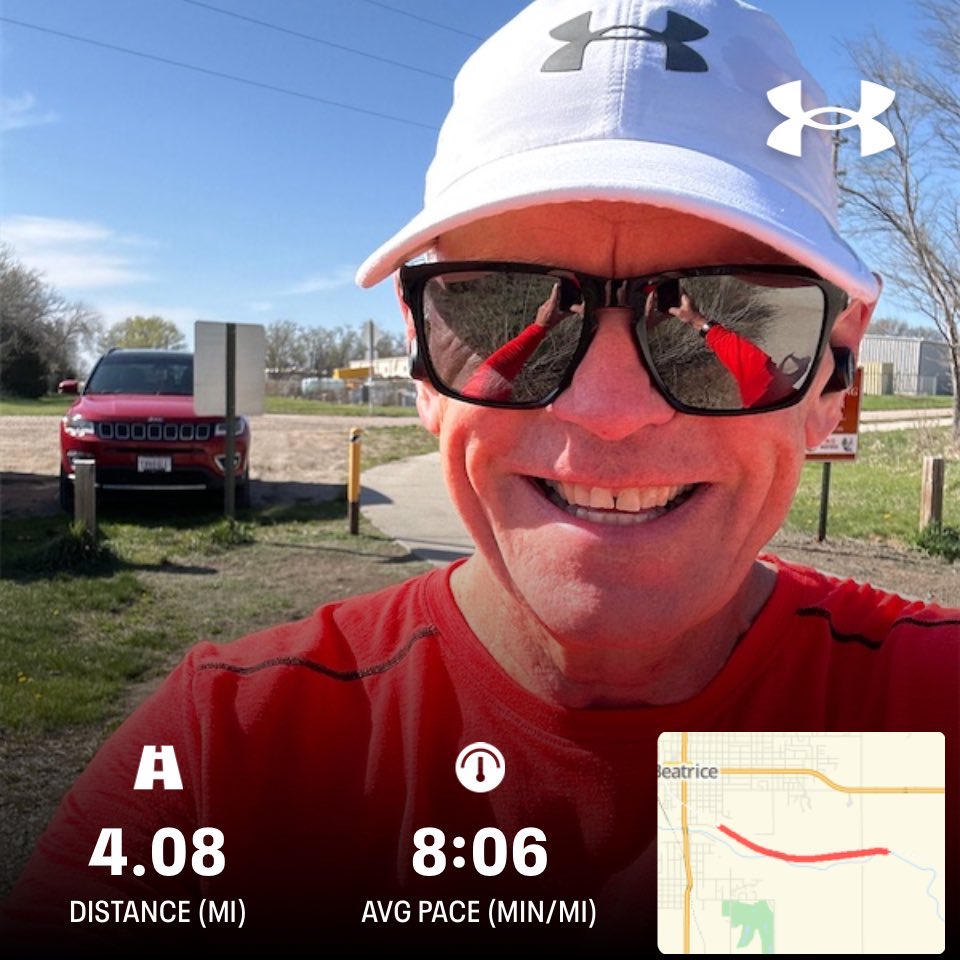 Great pace considering the wind today!!!! Wow!! #DayByDay #FindAWay #NowWhatSoWhat #GBR #Huskers #RTB #QBS #RESPECTWOMEN #PROTECTOURCHILDREN #ABOLISHASSAULTRIFLES #HEAVYHEART