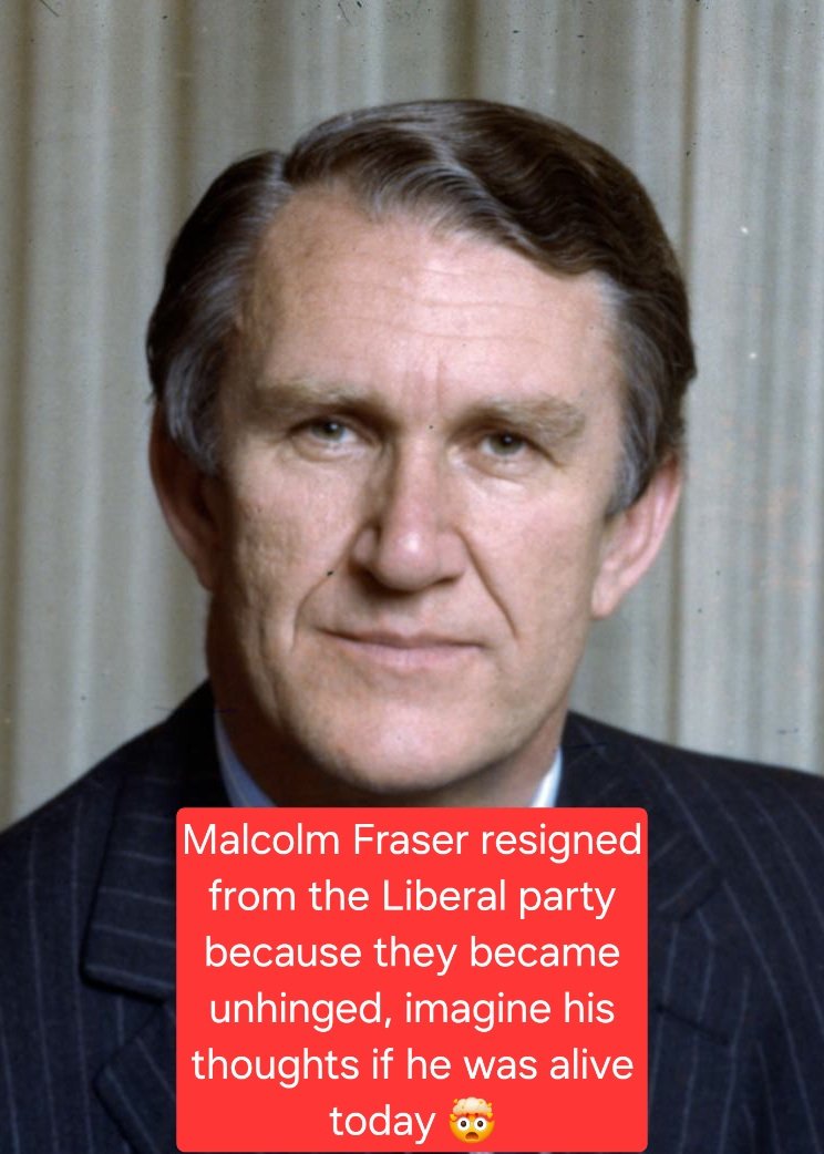 Most of us ended up respecting Fraser in the end because he actually did had some principles.   #auspol