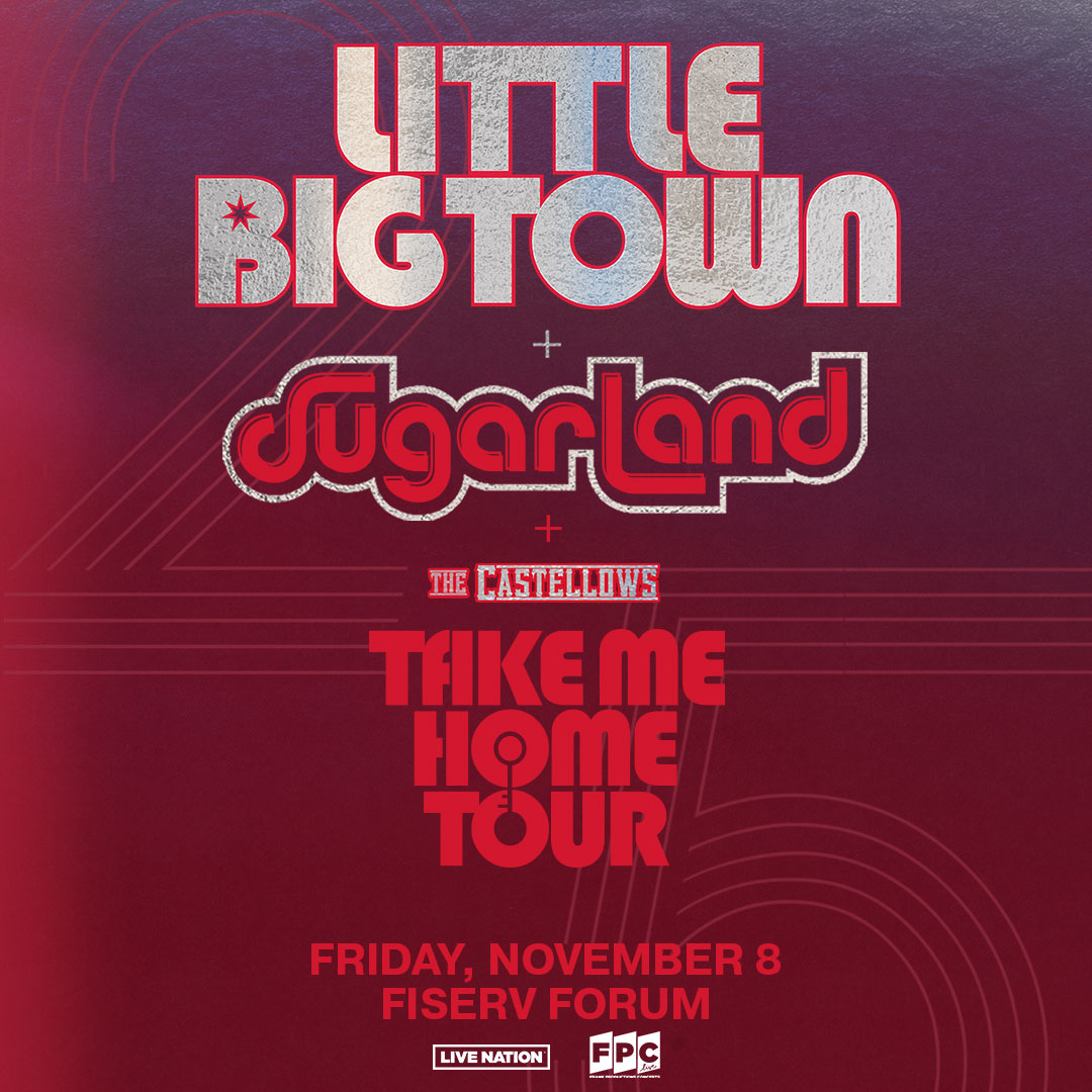 Time is running out! ⏰ Presale tickets available NOW for Little Big Town’s Take Me Home Tour here on Friday, Nov. 8 with special guests Sugarland and The Castellows! ❤️ Use code: ‘LBTMKE’ for early access tickets through 10pm tonight! #LBT25

🎟️ fiservforum.com/LBT