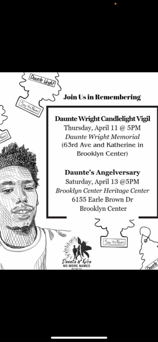 3 years ago today Daunte Wright was shot and murdered by Brooklyn Park, MN police. Let's keep his Father Aubrey and mother Katie and their family uplifted in prayer today. ❤️💪🏿#dauntewright
