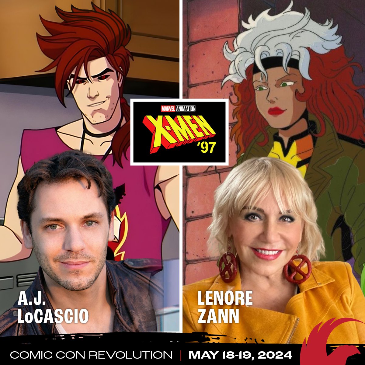 ❌ BIG NEWS! #XMen97's @ZannLenore (#Rogue) & @AJLoCascio (#Gambit) are coming to #ComicConRevolution as well as taking part in the #XMen Animated Panel.

Tix: CCRTix.com
Photo Ops & Autographs: CCRPhotos.com
#comiccon #inlandempire #ontariocalifornia