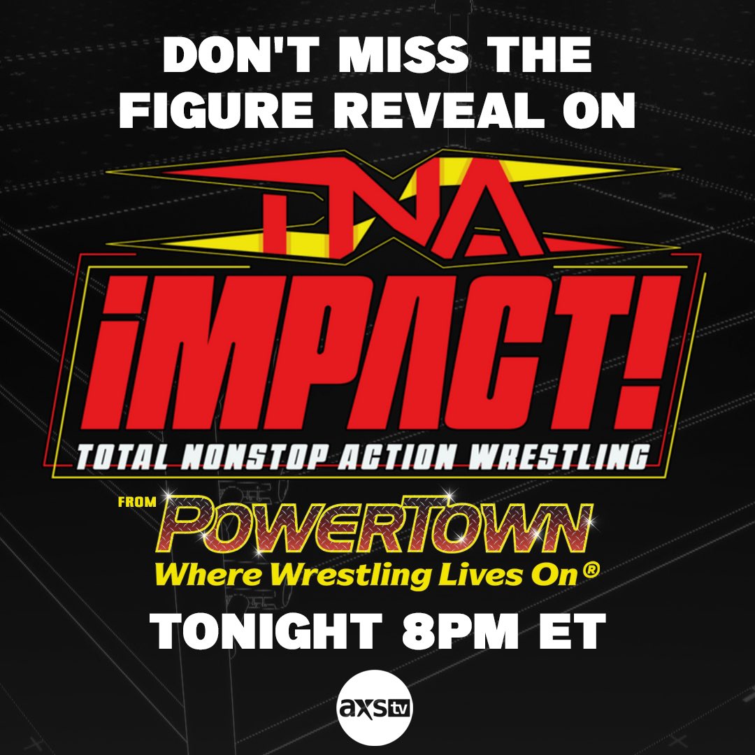 Tune into @ThisIsTNA TONIGHT to see what their @_PowerTown figures are going to look like, as well as when the release date is!

This is an exciting time for the return of #TNAiMPACT figures!

#ScratchThatFigureItch