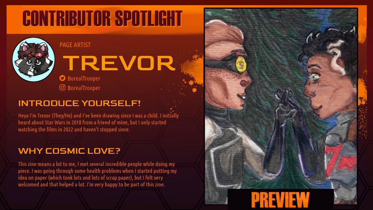 ⚡️CONTRIBUTOR SPOTLIGHT: Please welcome <a href="/borealtrooper/">Boreal - Semi-Hiatus - |JUNTECH ZINE|</a>, one of our amazing artists! ⚡️

Tech and Juno dance amongst the pines. 💕

Keep an eye out for more spotlights soon, and remember to support us on KS! #TheBadBatch