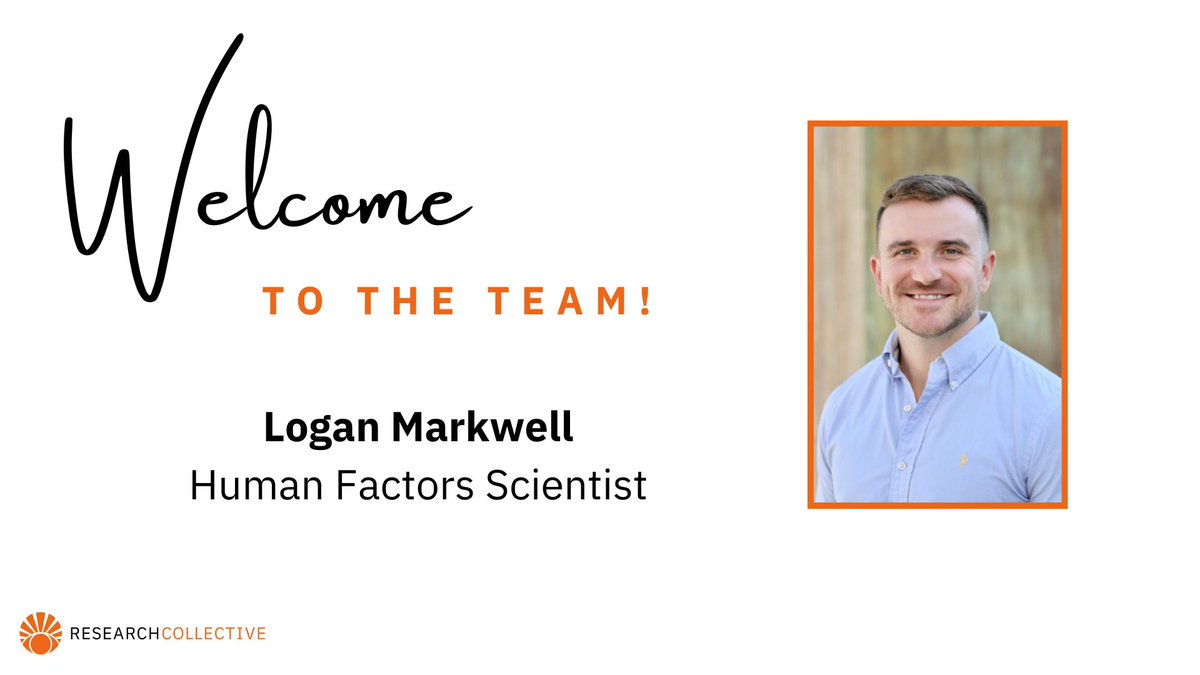 We are delighted to welcome Logan Markwell to the Research Collective team as our newest Human Factors Scientist. With a background rooted in experimental research on motor behavior and cognitive psychology, he brings a unique perspective to our team!

#humanfactors #welcome