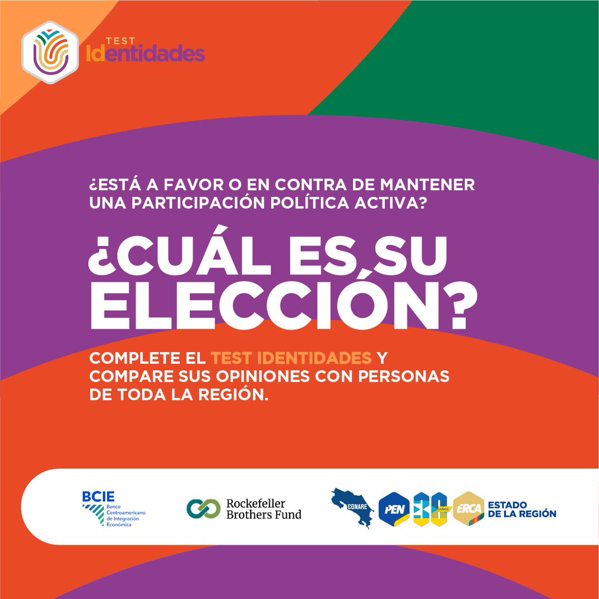 @EstadoNacion Interesante test sobre cómo cada uno en la región de Centroamérica se identifica dentro de valores democráticos. Formulado por el equipo del Estado de la Región en el marco del Estado de la Nación de Costa Rica testidentidades.com Se sorprenderán.