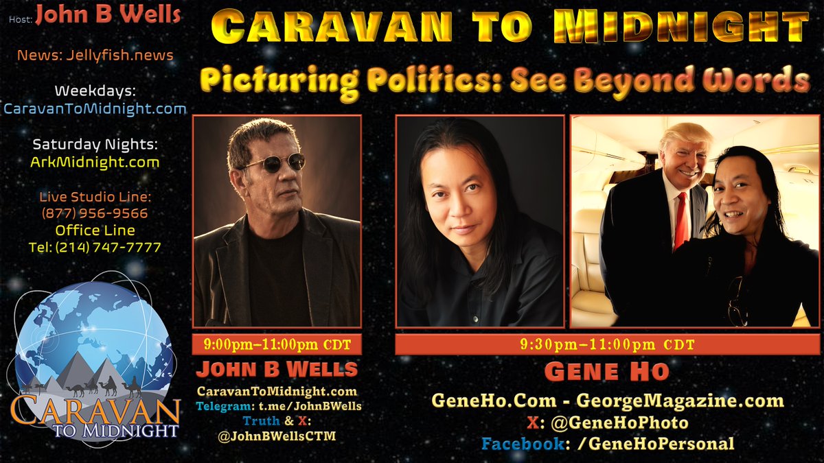 #CTM Tonight Topic: Picturing Politics: See Beyond Words Start: 8:30pm CST • Gene Ho @GeneHoPhoto geneho.com georgemagazine.com Listen: AM/FM Radio arkmidnight.com/stations/ OPSLENS opslens.com/opslenstv/cara… VokalNow vokalnow.com Twitch…