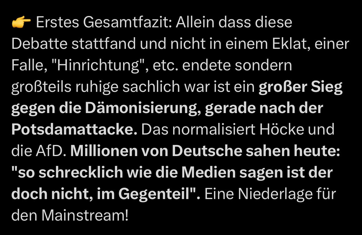 1/2 Der Neonazi Martin Sellner kommentiert das Höcke-Duell so: