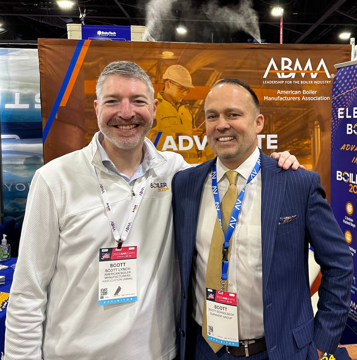 [cont] Photo 3: Spot AMBA Pres. Scott Lynch alongside Duravent Group EVP Scott Schindlbeck, ready to make significant strides at the event.
3/3
#DuraventGroup #BuildForTheFuture #BOILER2024