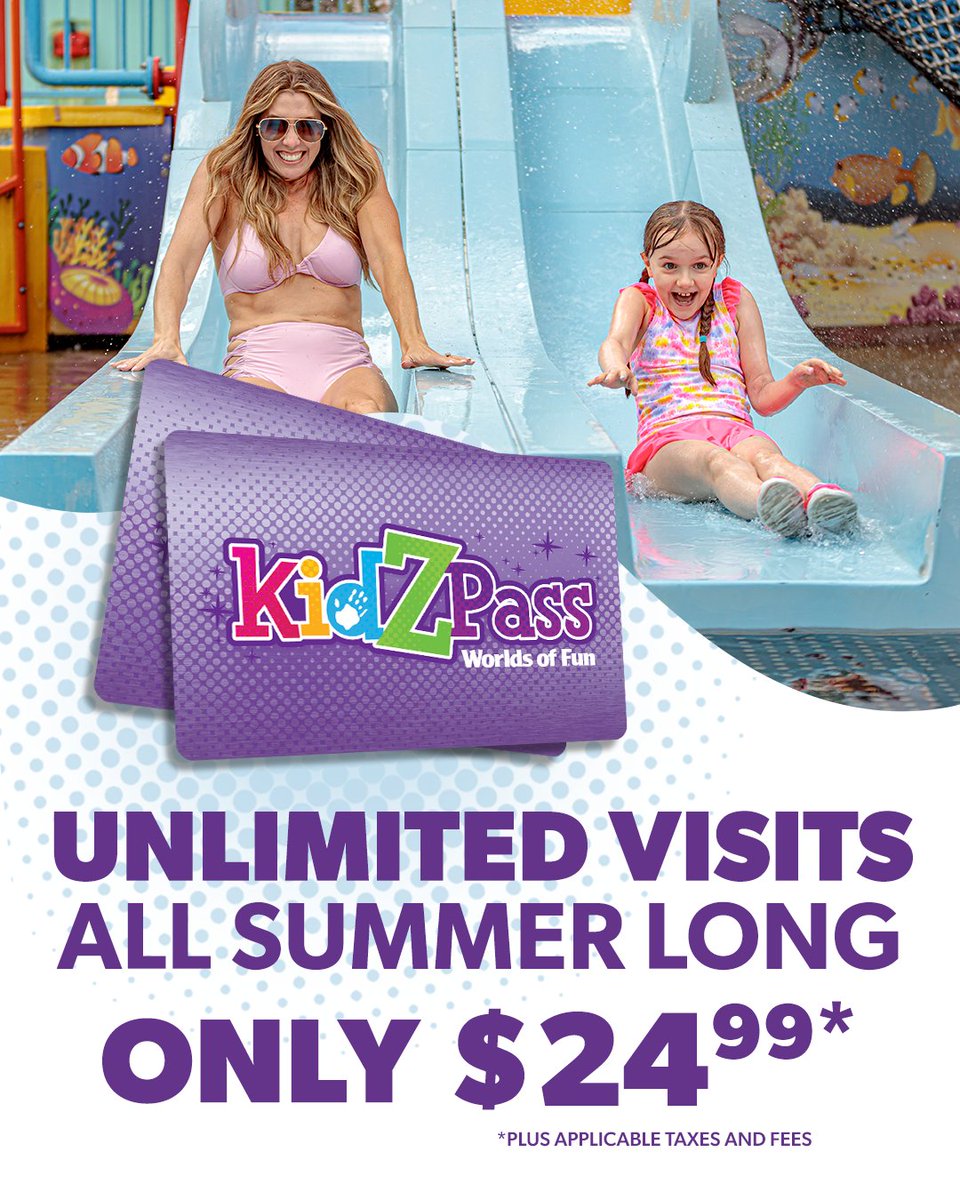 Splash down into summer! The 2024 KidZpass includes admission to Oceans of Fun through Labor Day. 🌊😎 Buy here: bit.ly/3CREBAX