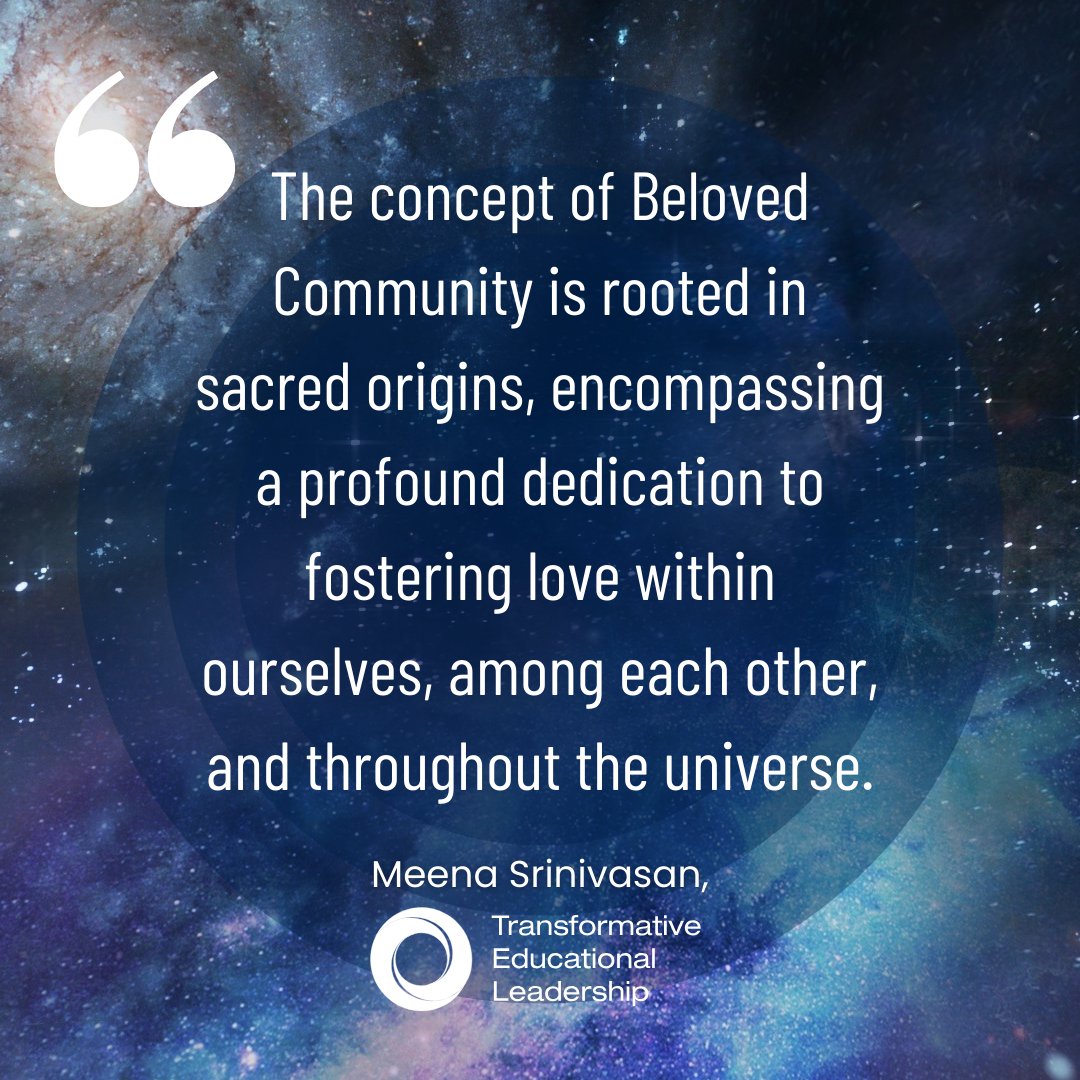Educators can expand on #SEL by seeing the #sacred potential for fostering beloved communities in their #schools. Read Meena's article on the sacred origins and principles for creating beloved communities here: lnkd.in/gafDT5z2 #education #edleaders #belovedcommunity