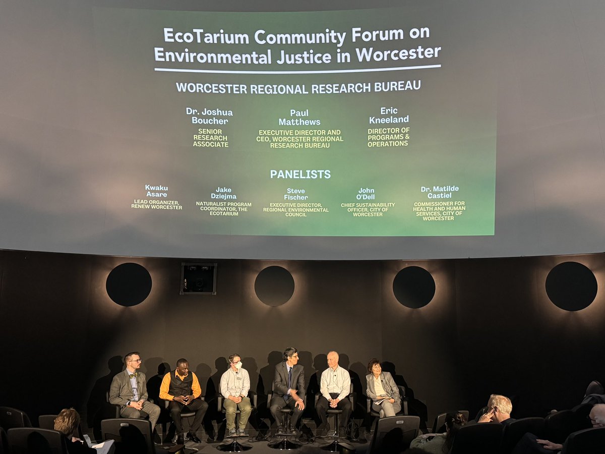 As part of the celebration of Earth Day (month),the EcoTarium hosted the 'EcoTarium Community Forum on Environmental Justice in Worcester”. The presentation included the Worcester Regional Research Bureau ‘s new report; Environmental (In)Justice, which focuses on the climate…