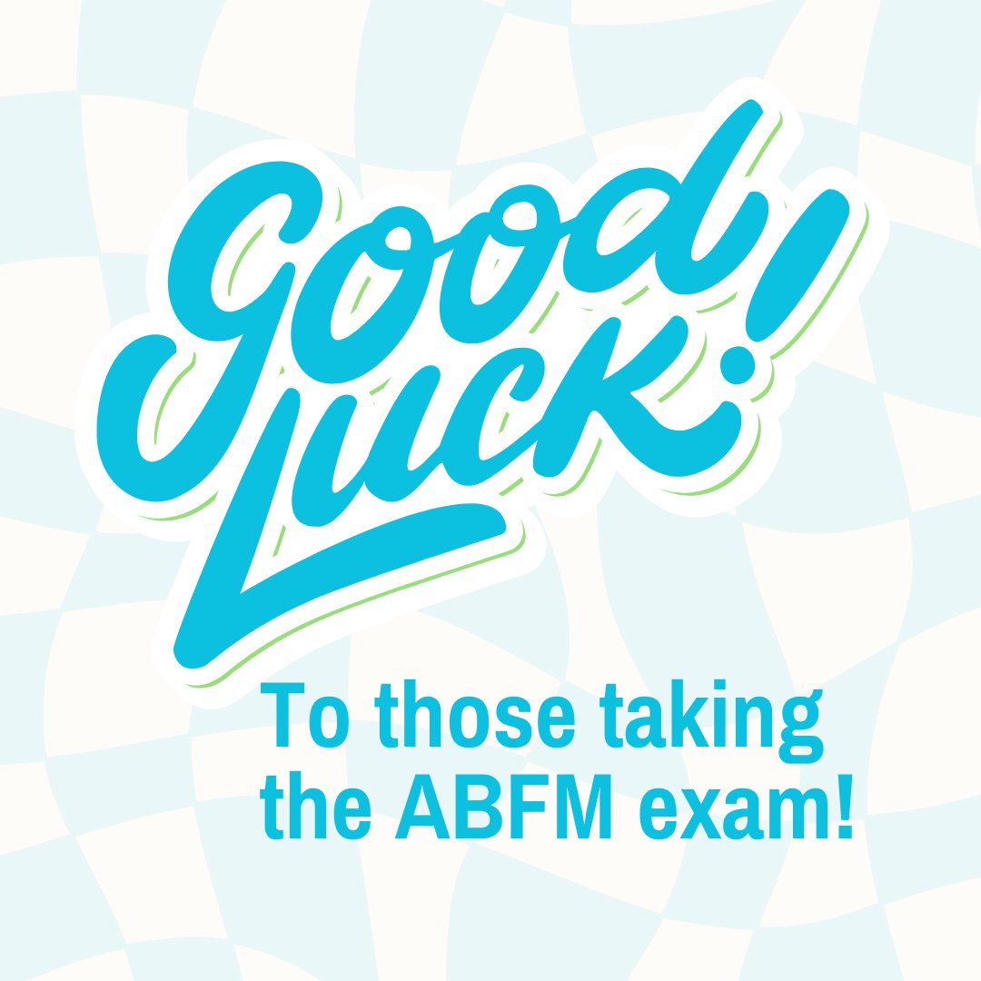 Sending good luck to all the family physicians taking the one-day exam this April. You got this! #familymedicine #familyphysician