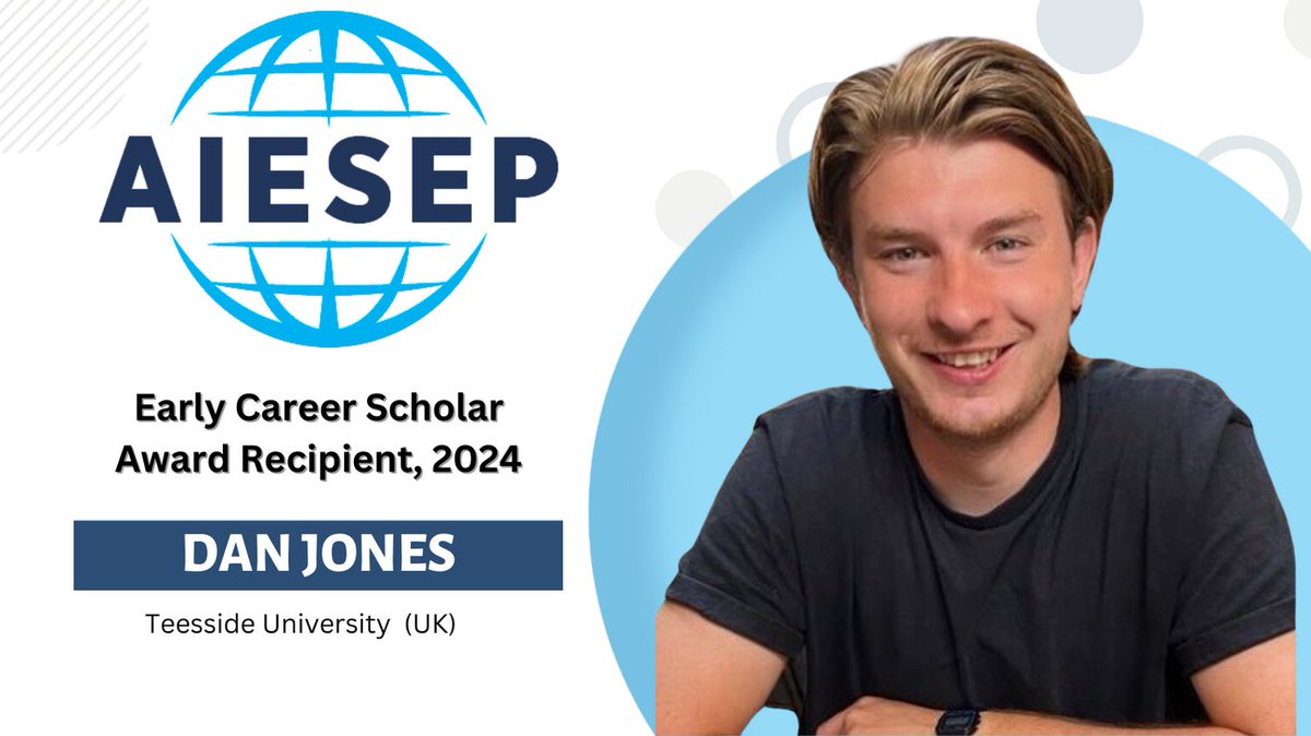 Congratulations @danpj14 on being named one of AIESEP's Early Career Scholar Award recipients for 2024! Dr Dan Jones will present their research titled 'Teacher Education - the Core and Future of School Physical Education' at AIESEP 2024