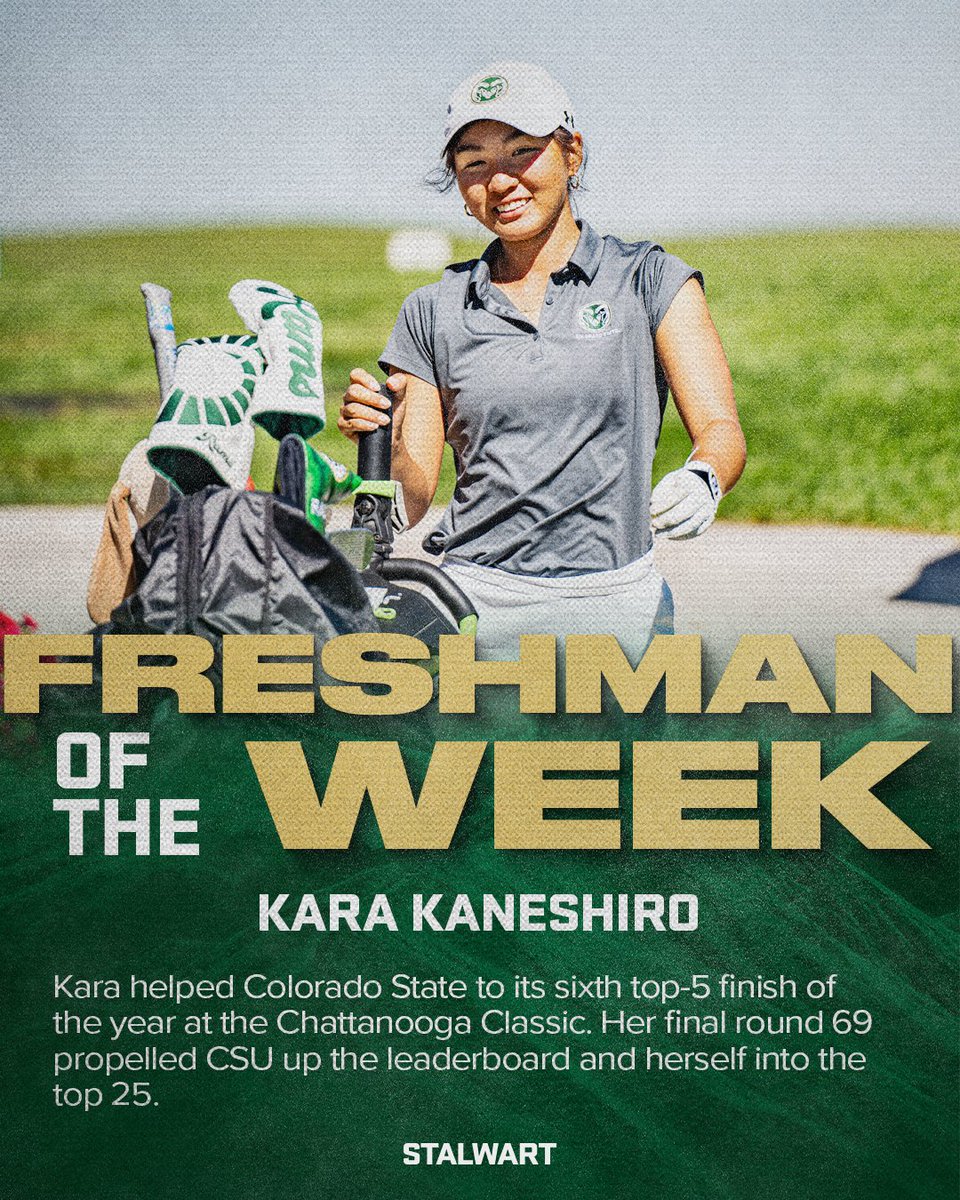 1, 2, 3, 4, 5⃣ Freshman of the Week honors for Kara! csura.ms/3UhIsSA #Stalwart