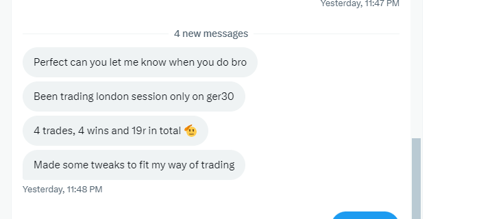 korimtrading's tweet photo. Student's results are proof my model works!

The strategy will only be available tomorrow and than it will only be inside the Discord.

Have a great end of the day! https://t.co/t6VKB0nUtX