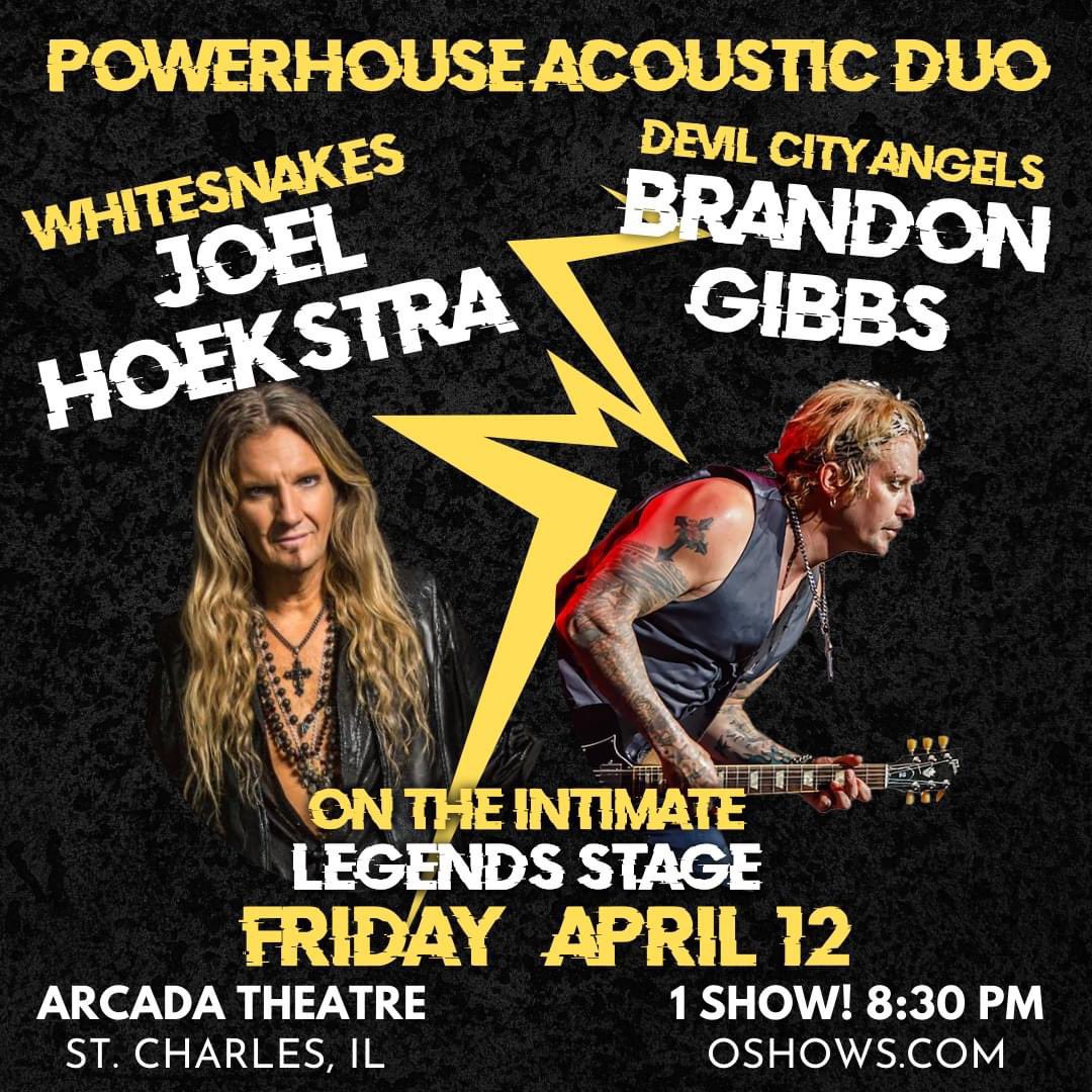 All right, Chicago! @joelhoekstra13 @BGibbsmusic Acoustic Rock Show this Friday! 🗓️ 4/12 🏟️ Legends Stage at Rock 'N Ravioli - Arcada Theatre Building - 105 E. Main Street - St. Charles, IL 60174 🎟 Get tickets HERE 👉 ow.ly/j18p50RcHV5 📸 Credits to the Owner