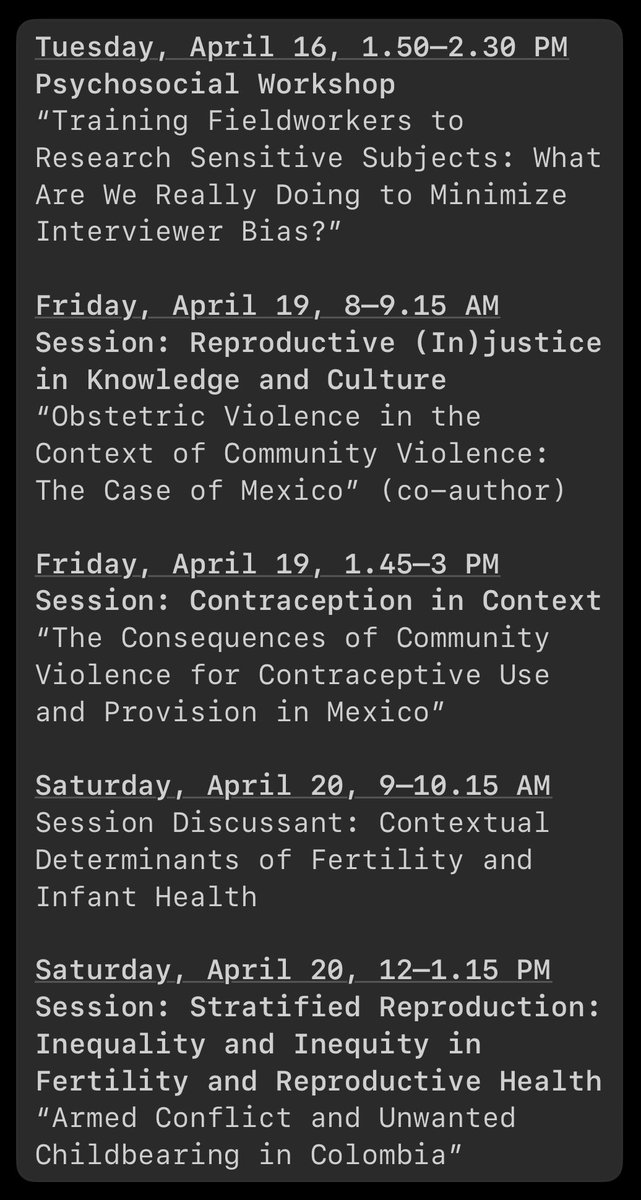 Next week is my highlight of the year: #PAA2024 🎉  I can’t wait!!!

My schedule ⬇️