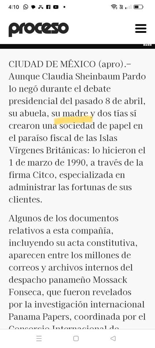 #ClaudiaMiente . Este artículo con detalles está en Google. Su madre también está involucrada en el escándalo. No es 'poquito' dinero.